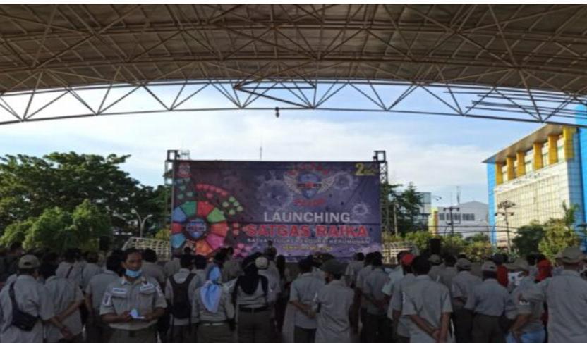 Usai Diresmikan, Satgas Raika Serentak Turun Lapangan Mengurai Kerumunan